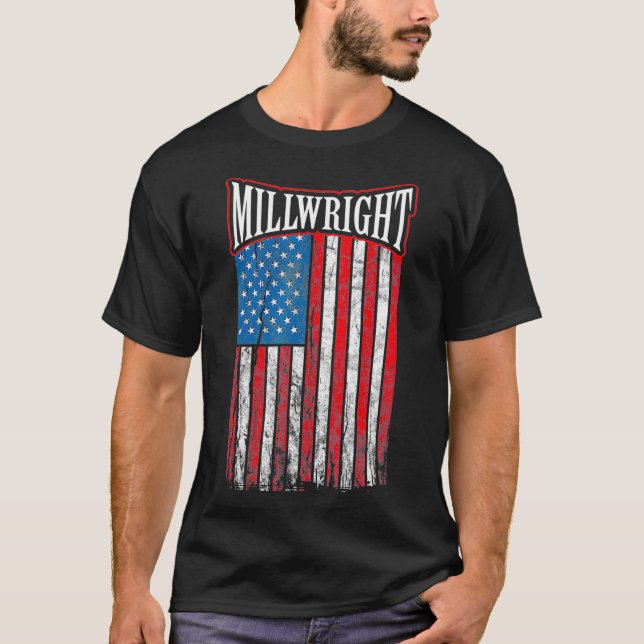 Camiseta Presente de Sinalizador Americano Millwright _2  (Frente)