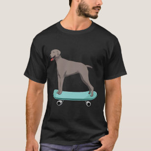 Camiseta Presente de skate de meninos fofos Weimaraner Weim