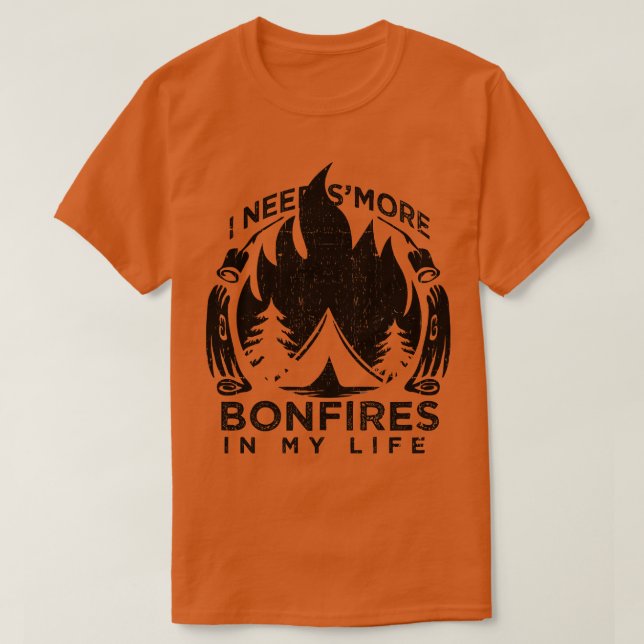 Camiseta Presente de Smores de acampamento (Frente do Design)