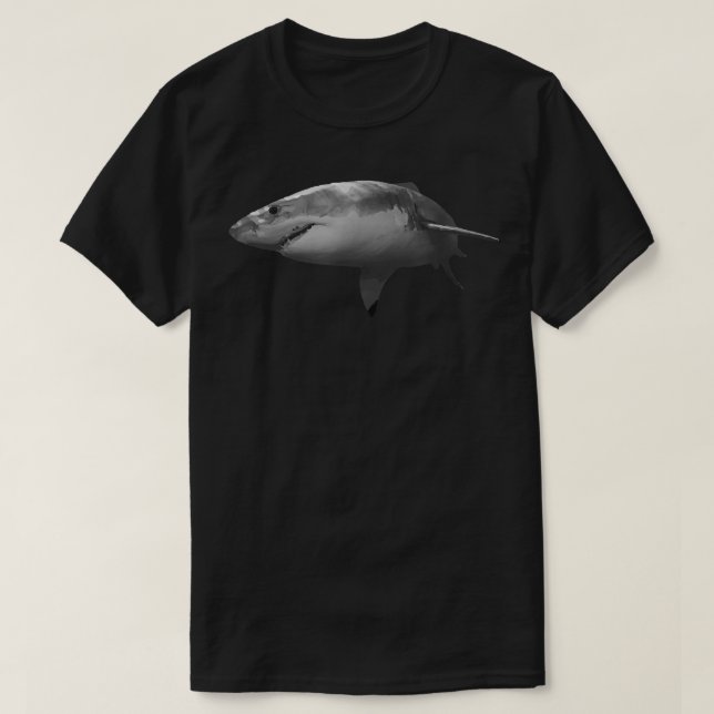 Camiseta Presente de Sobrecarga de Tubarão Branco do Excele (Frente do Design)