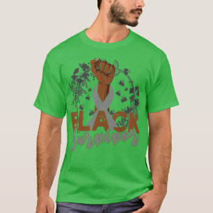 Camiseta Presente de Sobrevivência Negra para o Cancer do C