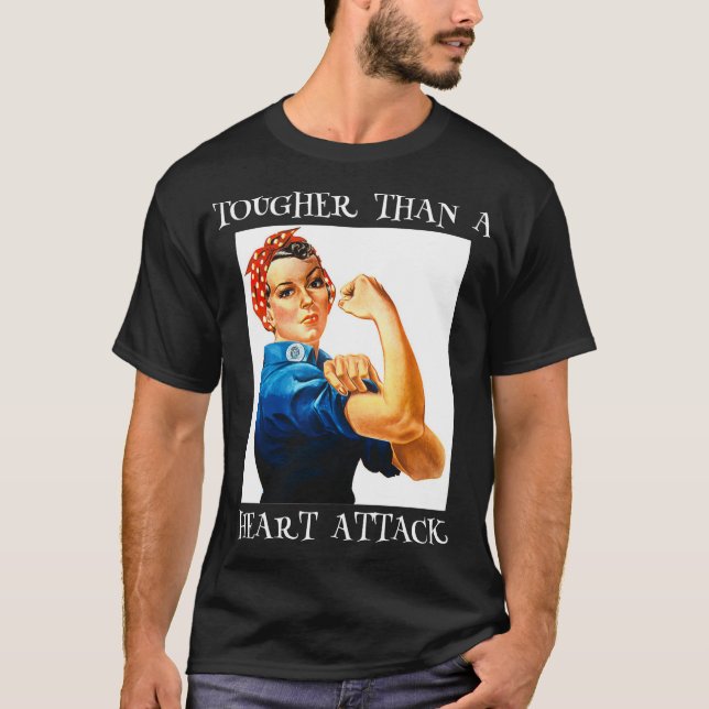 Camiseta Presente de Sobrevivência por Ataque Cardíaco às M (Frente)
