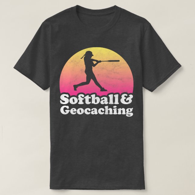Camiseta Presente de Softball e Geocaching para Jogadores d (Frente do Design)