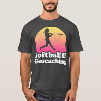 Camiseta Presente de Softball e Geocaching para Jogadores d