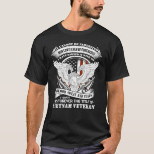 Camiseta presente de soldado veterano do vietnam