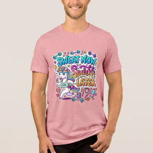 Camiseta Presente de Suor de Unicórnio Agora Brilhe Depois