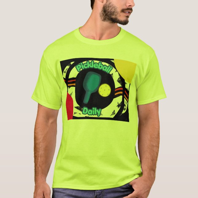 Camiseta Presente de suporte para raquete de pickleball (Frente)