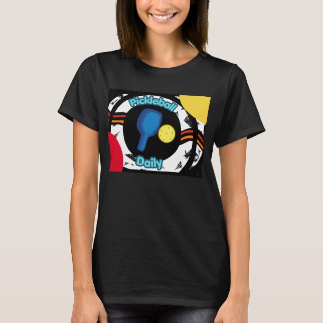 Camiseta Presente de suporte para raquete de pickleball (Frente)