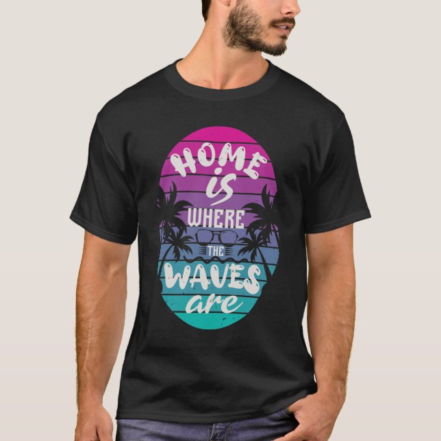 Camiseta Presente de surfista retrô (Frente)