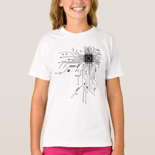 Camiseta Presente de Tecnologia de Design de Circuito de Pl