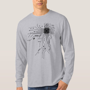 Camiseta Presente de Tecnologia de Design de Circuito de Pl