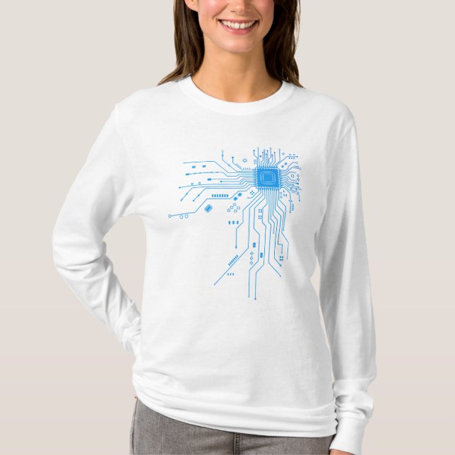 Camiseta Presente de tecnologia de design de circuito PCB d (Frente)
