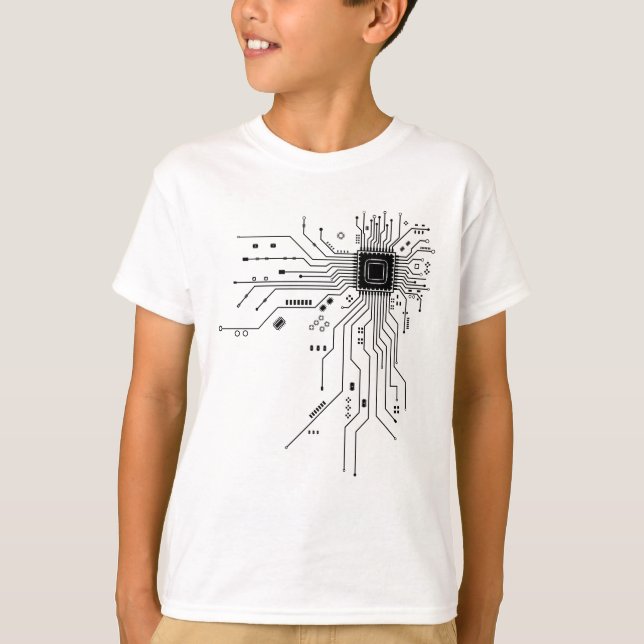Camiseta Presente de tecnologia de design de circuito PCB d (Frente)