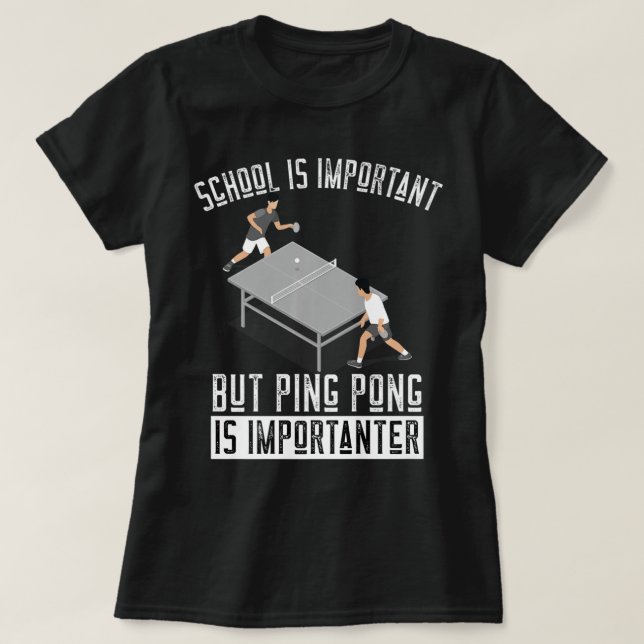 Camiseta Presente de Tênis de Mesa de jogador de pinos dive (Frente do Design)