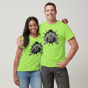 Camiseta Presente de terror de zumbi quebrando a parede