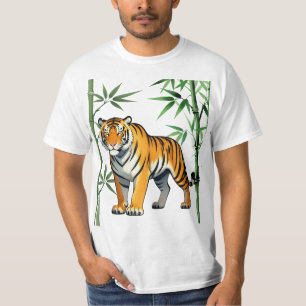Camiseta Presente de Tigre de Desenho Animado Amante de Tig