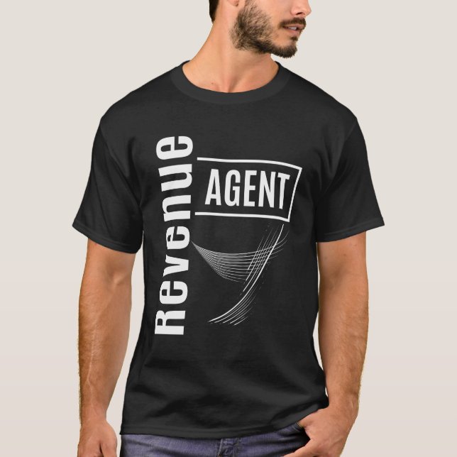 Camiseta Presente de Título de Cargo do Agente de Receita (Frente)