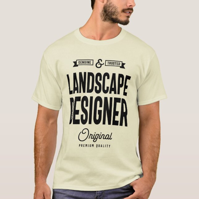 Camiseta Presente de Título de Job do Designer de Paisagem (Frente)