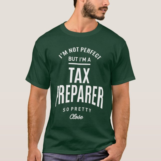 Camiseta Presente de Título de Job do Preparador de Imposto (Frente)