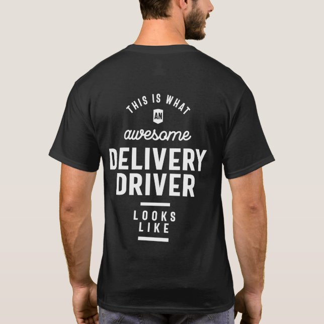 Camiseta Presente de Título do Driver de Entrega (Verso)