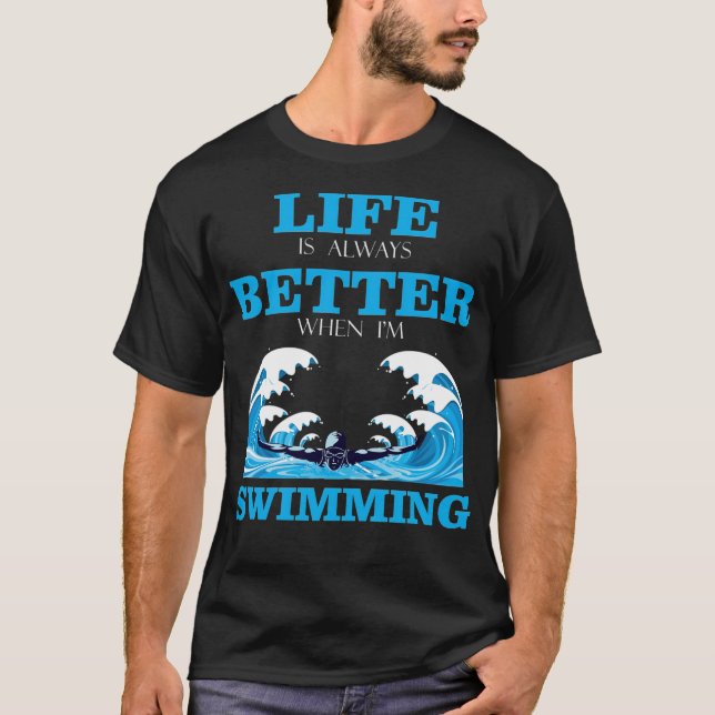 Camiseta Presente de torneio desportivo de piscina de nataç (Frente)