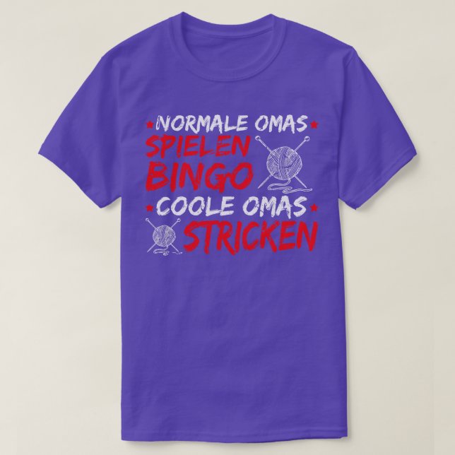 Camiseta Presente de Tricoteira para Avó, Tricô Divertido (Frente do Design)