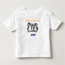 Camiseta Presente de tripletes, pinguins de cuta de neve, n