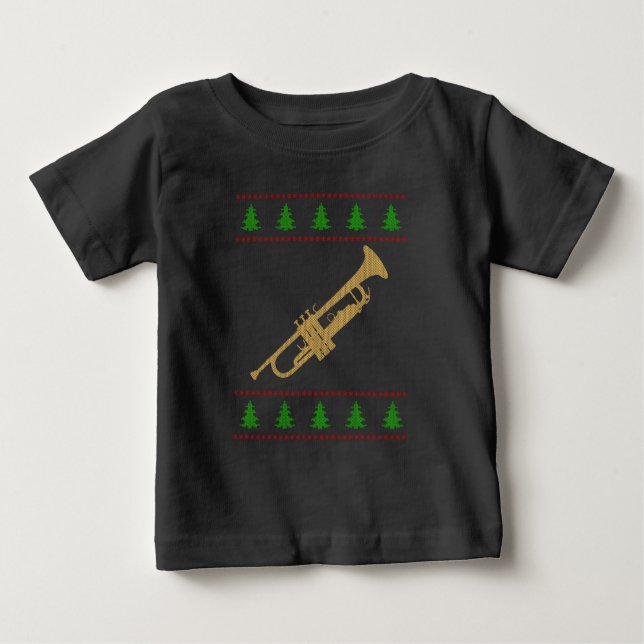 Camiseta Presente de Trompete de Natal (Frente)