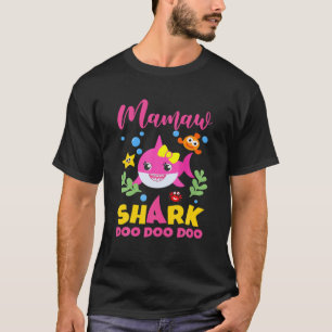 Camiseta Presente De Tubarão-Mama Correspondente À Famíl