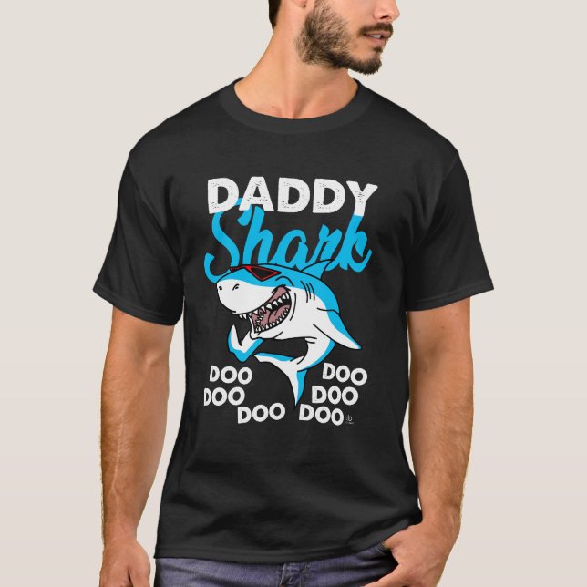 Camiseta presente de tubarão-pai (Frente)