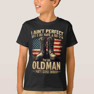 Camiseta Presente de Veterano dos EUA Eu Não Sou Perfeito M