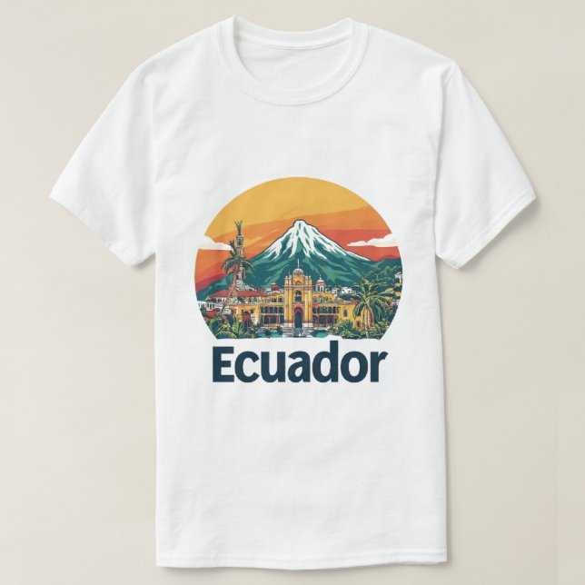 Camiseta Presente de Viagem no Equador para Exploradores Gl (Frente do Design)