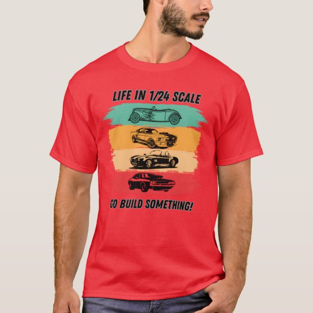 Camiseta Presente de vida em carros escala 124 (Frente)