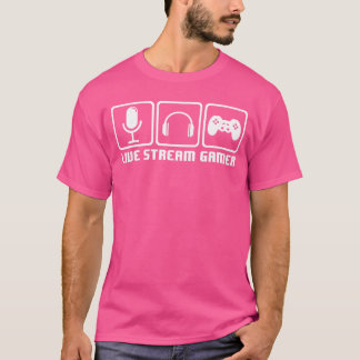 Camiseta Presente de videogames transmissão ao vivo de jogo