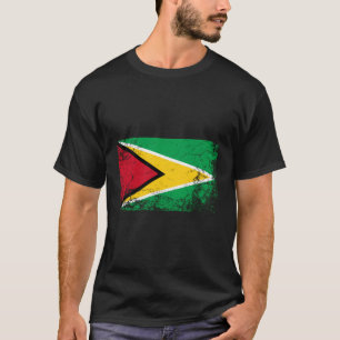 Camiseta Presente de Vintage, Bandeira Nacional da Guiana