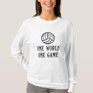 Camiseta Presente de Voleibol de Um Jogo Único Mundial