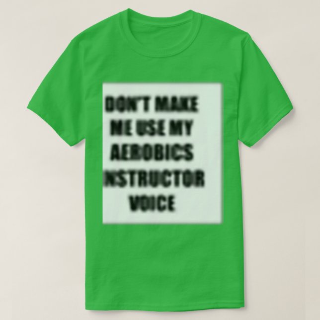 Camiseta presente de voz de instrutor de aeróbica para cole (Frente do Design)