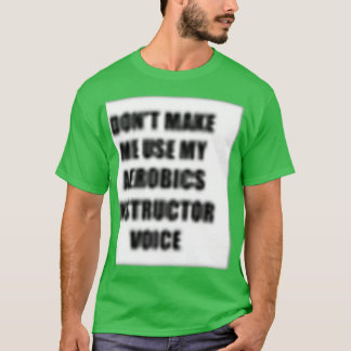 Camiseta presente de voz de instrutor de aeróbica para cole