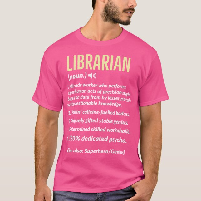 Camiseta Presente Definição de Bibliotecário amigos (Frente)