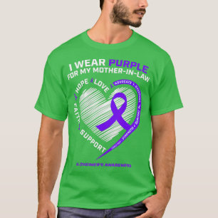 Camiseta Presente Demência Mãe Em Lei Roxa Mãe Alzheimers