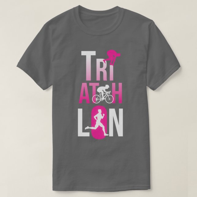 Camiseta Presente desportivo triatleta Triathlon 4 (Frente do Design)