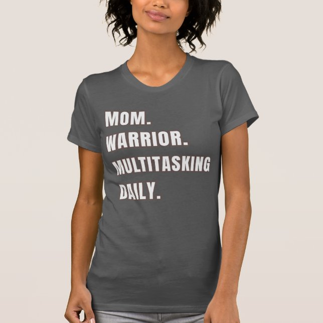Camiseta Presente Diário de Mãe Guerreira Multitarefa Asfal (Frente)