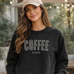 Camiseta Presente Divertido 'Café, Por Favor' para Amantes 