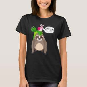 Camiseta Presente Divertido de Animal Pequeno Bicho-Preguiç