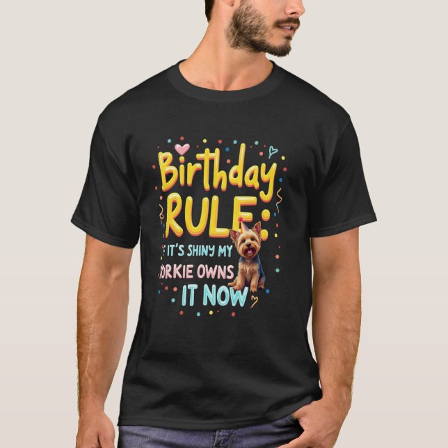 Camiseta Presente Divertido de Aniversário para Cachorro Yo (Frente)
