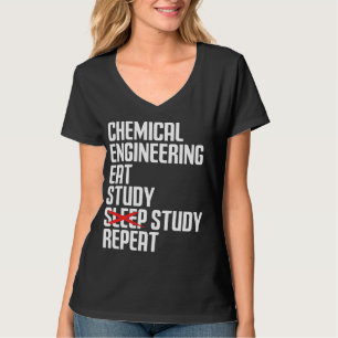 Camiseta Presente Divertido de Engenharia Química Coma Estu