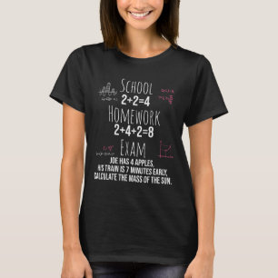 Camiseta Presente Divertido de Matemática para Meninas Adol