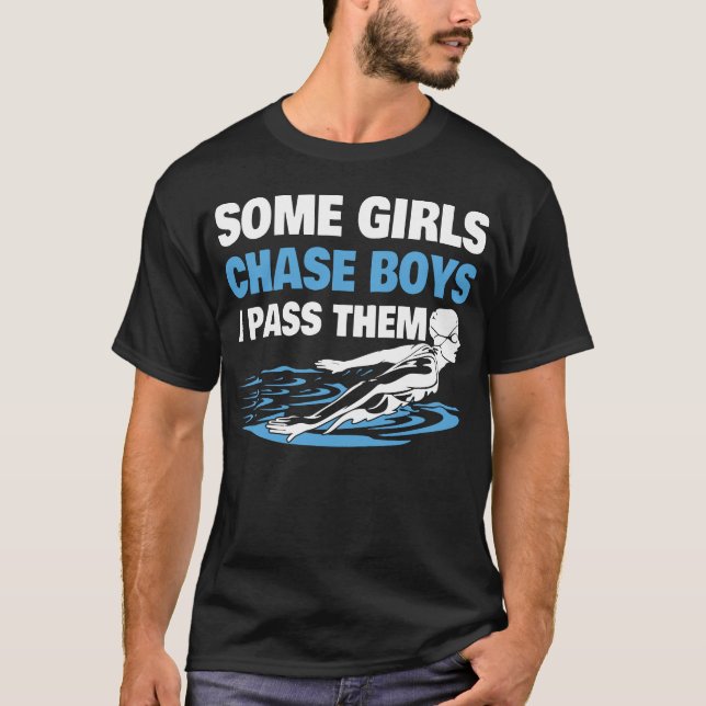 Camiseta Presente Divertido de Natação para Meninas Mulhere (Frente)