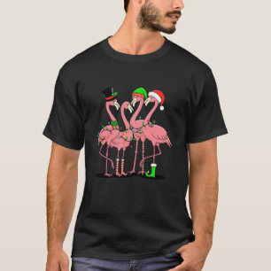 Camiseta Presente Divertido de Natal de Flamingo para Amant
