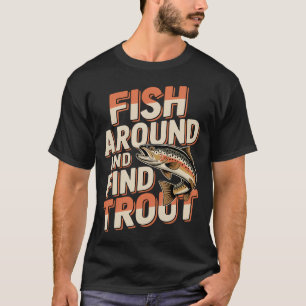 Camiseta Presente Divertido de Pesca - Pescando e Encontran